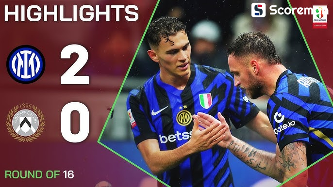 인터밀란, 우디네세를 2-0으로 꺾고 코파 이탈리아 8강 진출!